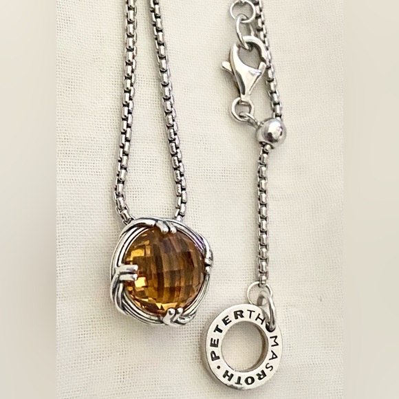 Designer Sterling Silver Citrine Necklace from Peter Thomas Roth - Picture 5 of 15